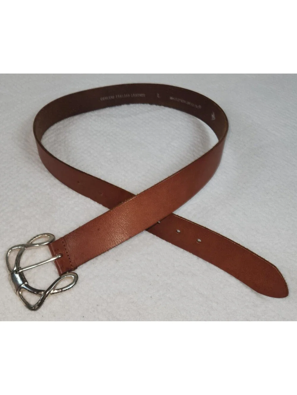 Silpada Designs Women's Italian Leather Wide Brown Belt Size Large